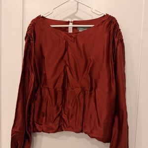 Anthropologie Rich Burgundy Blouse